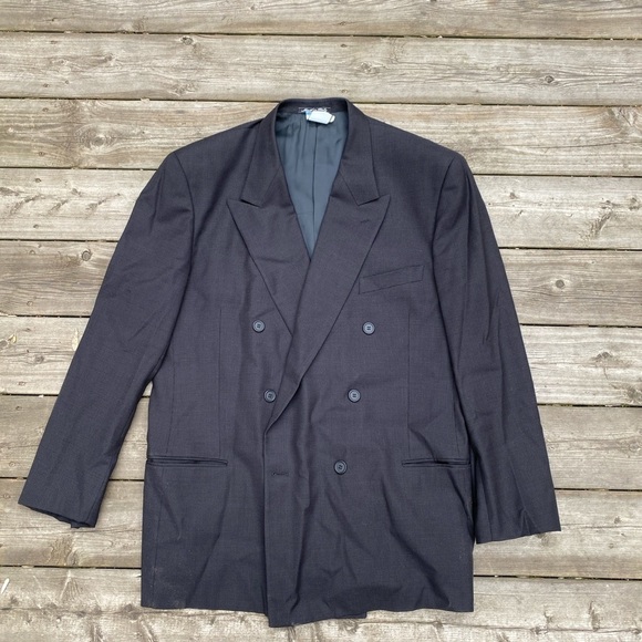 Vintage 100% Wool Giorgio Armani Jacket Black - Picture 8 of 14